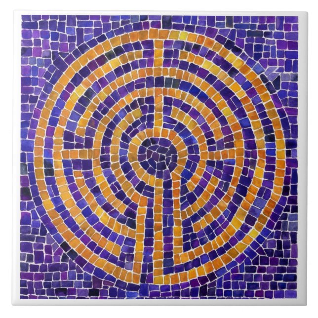 LABYRINTH MOSAIC 6x6 Ceramic Tile - White Kakelplatta (Framsidan)