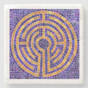 LABYRINTH MOSAIC Marble Stone Underlägg