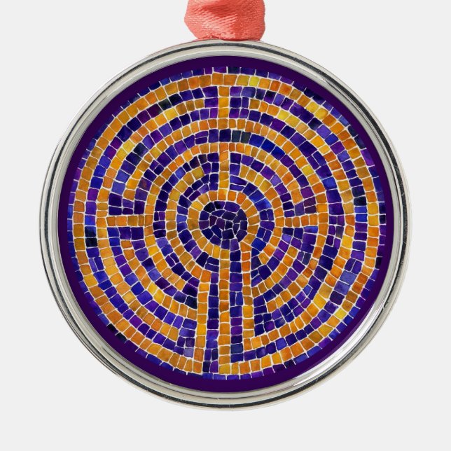 LABYRINTH MOSAIC Premium Round Ornament (Framsidan)