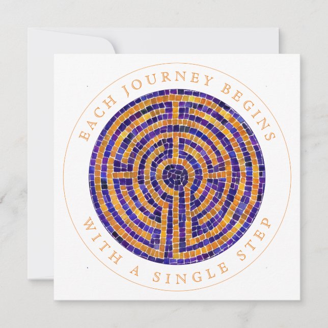 LABYRINTH MOSAIC Square - plattuppmuntringskort Kort (Framsida)