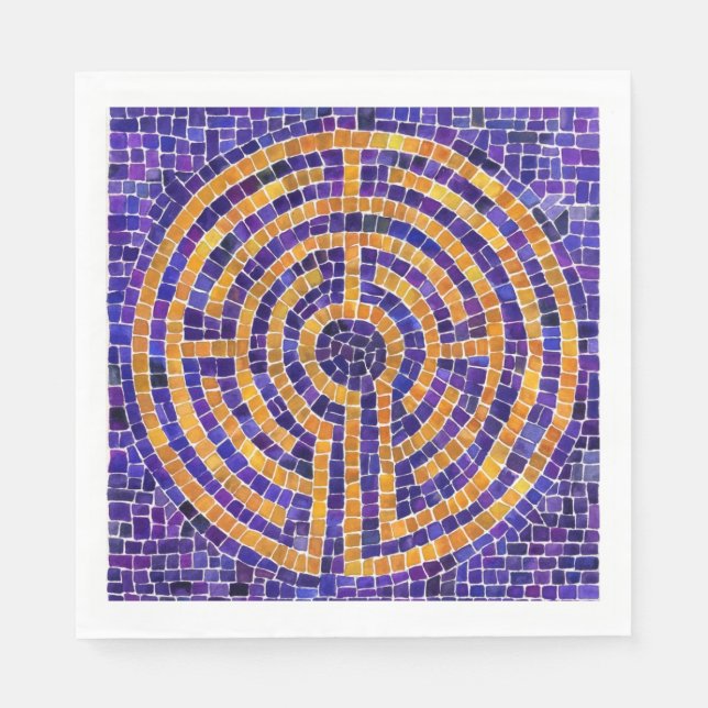 LABYRINTH MOSAIC Standard Luncheon Papper Napkins Pappersservett (Framsidan)