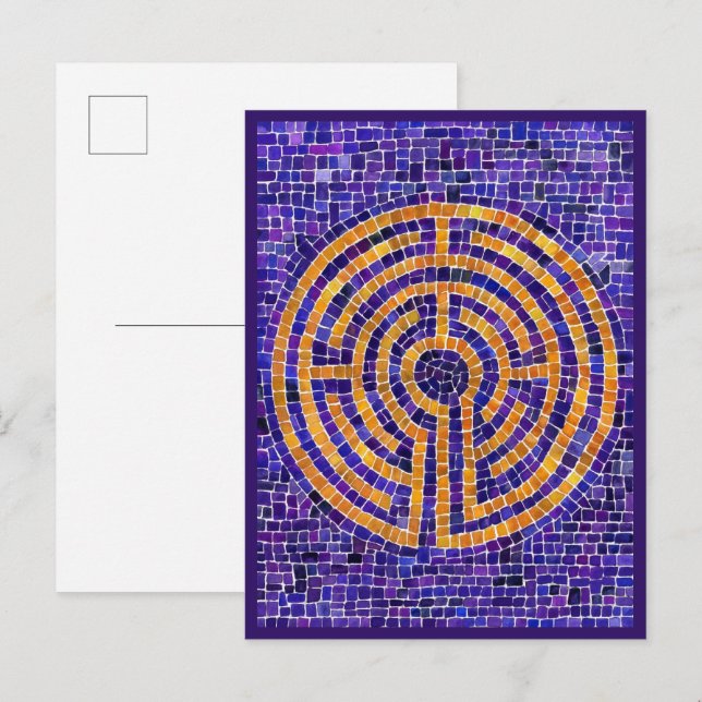 LABYRINTH MOSAIC-vykort Vykort (Fram/baksida)
