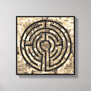 LABYRINTH V 30x30 Lindad Canvas (3,8 cm djup)