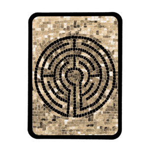 LABYRINTH V 3x4 Flexibel magnet - svart
