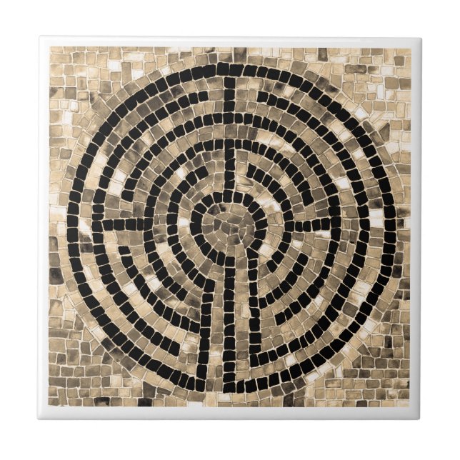 LABYRINTH V 4,25x4,25 Keramisk Kakel - Vit (Framsidan)