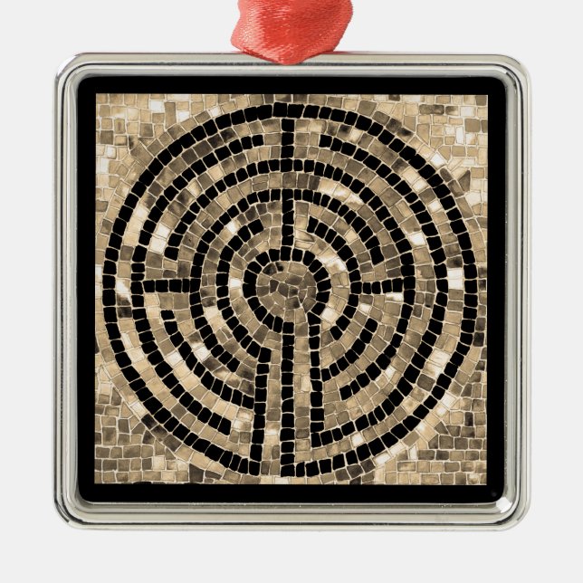 LABYRINTH V Premium Square Ornament (Framsidan)