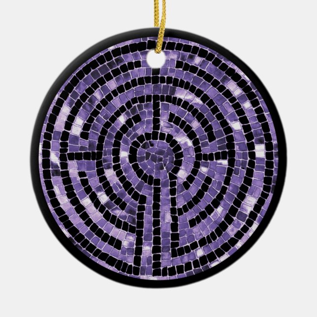 LABYRINTH VI Keramisk Cirkel Ornament (Framsidan)
