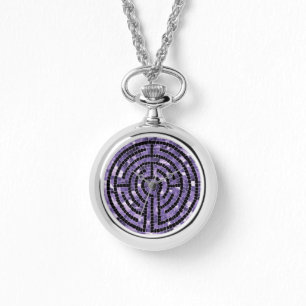 LABYRINTH VI Silver Halskedja Urnätke Armbandsur