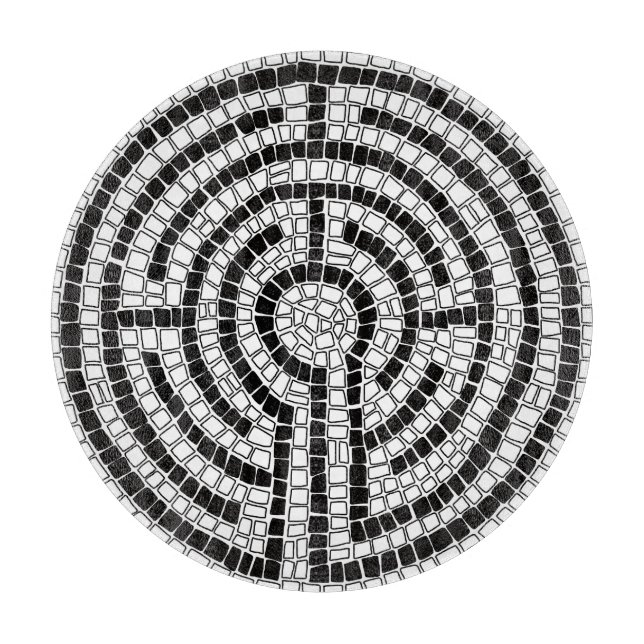 LABYRINTH VII 12-TUMS Rund glasspets (Framsidan)