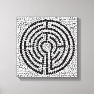 LABYRINTH VII 12x12 Wrapped Canvas (.75" Djup)