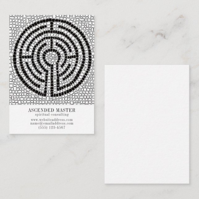 LABYRINTH VII 3,5x2,5 Affärskort Anteckningskort (Fram/baksida)