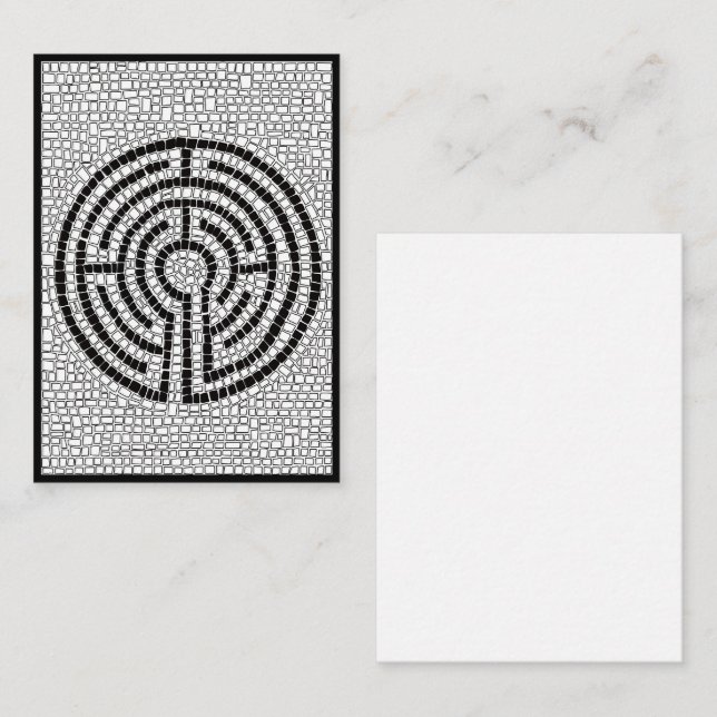 LABYRINTH VII 3.5x2.5 - Platt anteckningskort II (Fram/baksida)