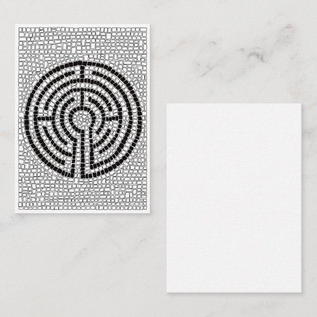 LABYRINTH VII 3.5x2.5-platta anteckningskort (Fram/baksida)