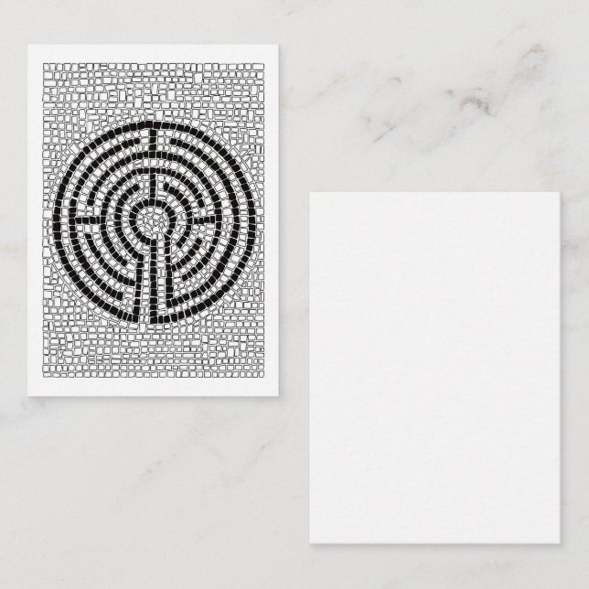 LABYRINTH VII 3,5x2,5 Tomt Platt Kort - Vitt (Fram/baksida)