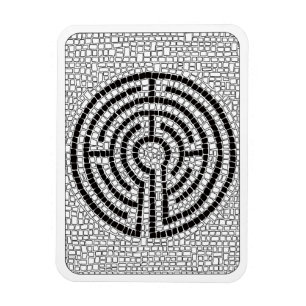 LABYRINTH VII 3x4 Flexibel magnet - Vit
