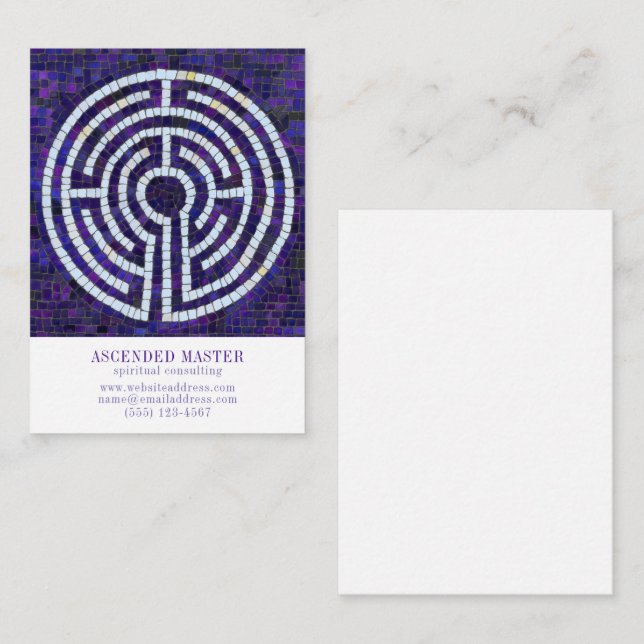 LABYRINTH VIII 3.5x2.5 Visitenkort Anteckningskort (Fram/baksida)