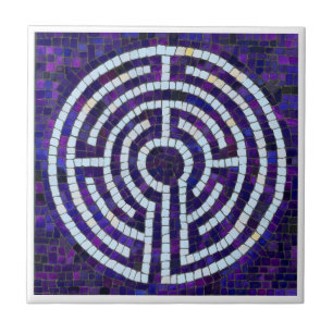 LABYRINTH VIII 4.25x4.25 Keramiskt plattor - Vit Kakelplatta
