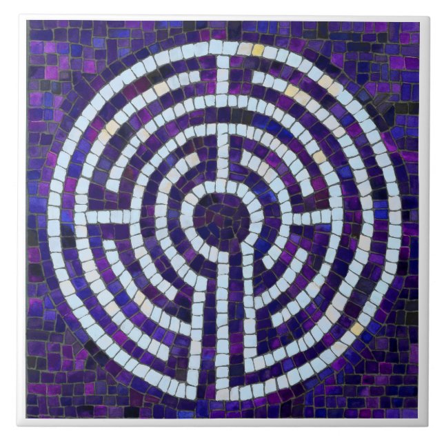 LABYRINTH VIII 6x6 Keramisk Kakel - Vit (Framsidan)