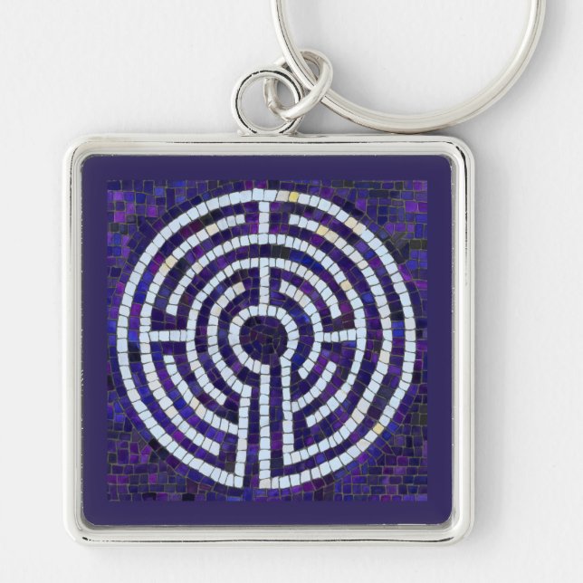 LABYRINTH VIII Premium fyrkantig nyckelring (Framsidan)