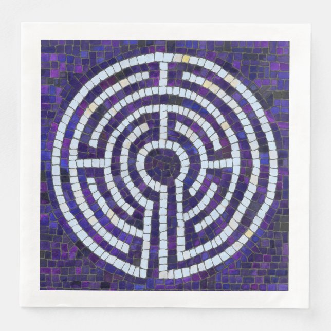 LABYRINTH VIII StandardDinner Pappersservett - Vit (Framsida)