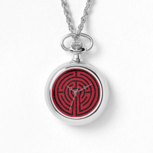 LABYRINTH X Silver Halsbandsur Armbandsur