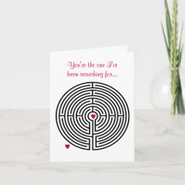 Labyrintkärlekvalentin dag helgkort