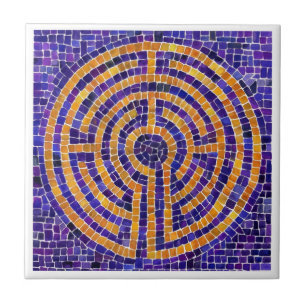 LABYRINTMOSAIK 10,8x10,8 KERAMISK PLATTA - Vit Kakelplatta
