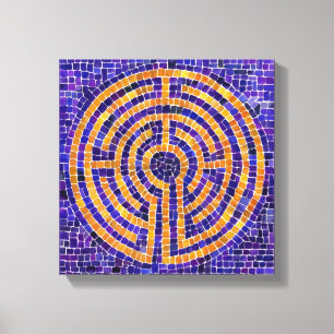 LABYRINTMOSAIK 12x12 Uppspänd Canvas (1,9 cm djup)