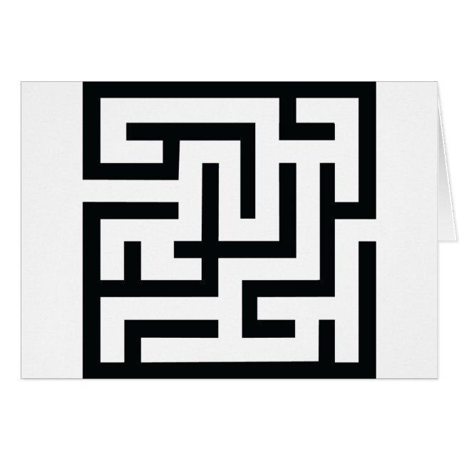 labyrintsymbol hälsningskort (Framsidan Horizontal)