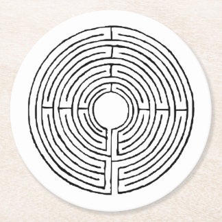 Labyrintunderlägg Underlägg Papper Rund
