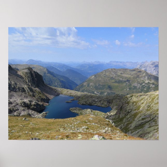 Lac Cornu Fransk Alpernor Chamonix area Poster (Framsidan)