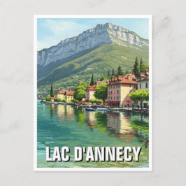 Lac D'Annecy Sjö Annecy Frankrike Vykort