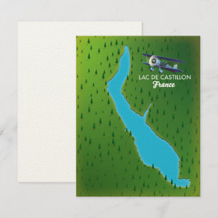 Lac de Castillon Frankrike karta