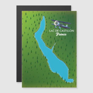 Lac de Castillon Frankrike karta