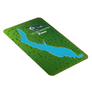 Lac de Castillon Frankrike karta Magnet