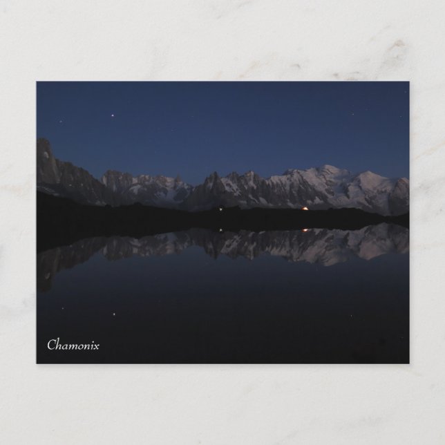 Lac de Cheserys på natten Vykort (Framsida)