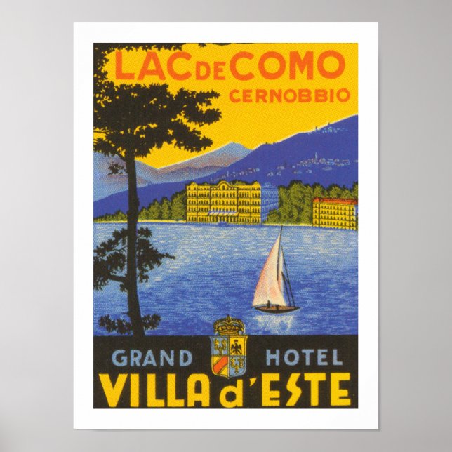 Lac de Como (vit) Poster (Framsidan)