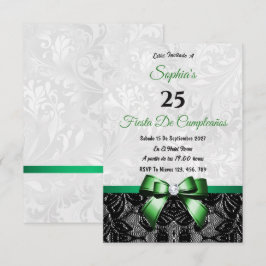 Lace & Damask Födelsedag Inbjudningar
