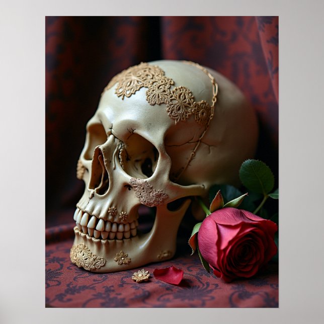Lace & Decay – A Victorian Gothic Skull Poster (Framsidan)