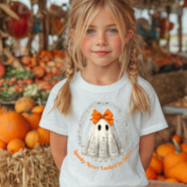 Lace Ghost with Bow in Wreath and Stars T Shirt