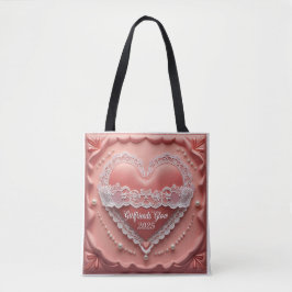 Lace Heart Suede Tygkasse