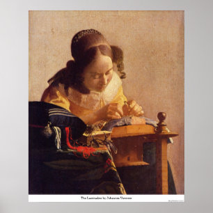 Lacemakeren av Johannes Vermeer Poster