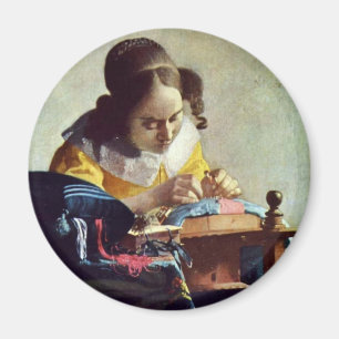 Lacemakeren, Français La Dentelière, vid Vermeer Magnet