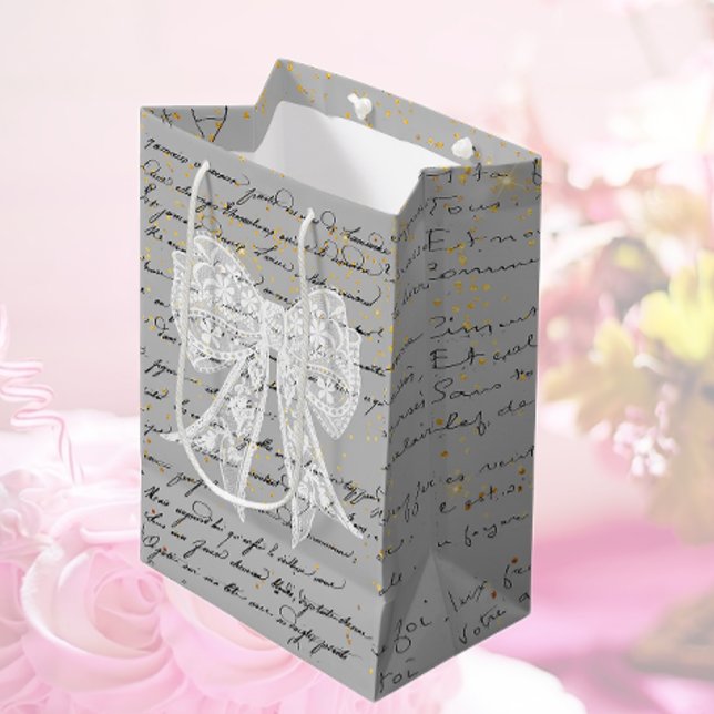 Lacey Bow Medium presentpresentbag (Skapare uppladdad)