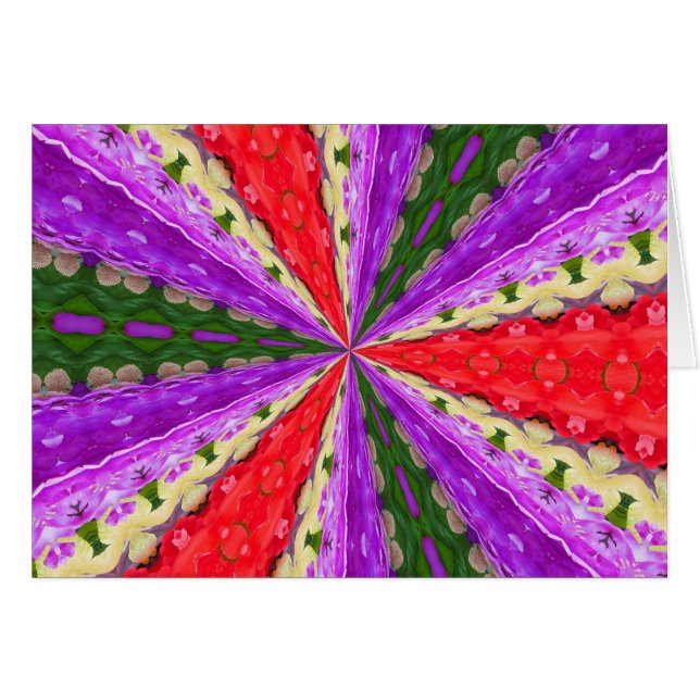 Lacey Kaleidoscope Hälsningskort (Framsidan Horizontal)