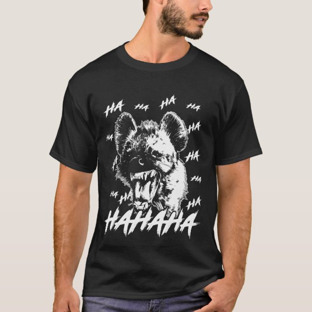 Lachende Hyäne T Shirt (Framsida)