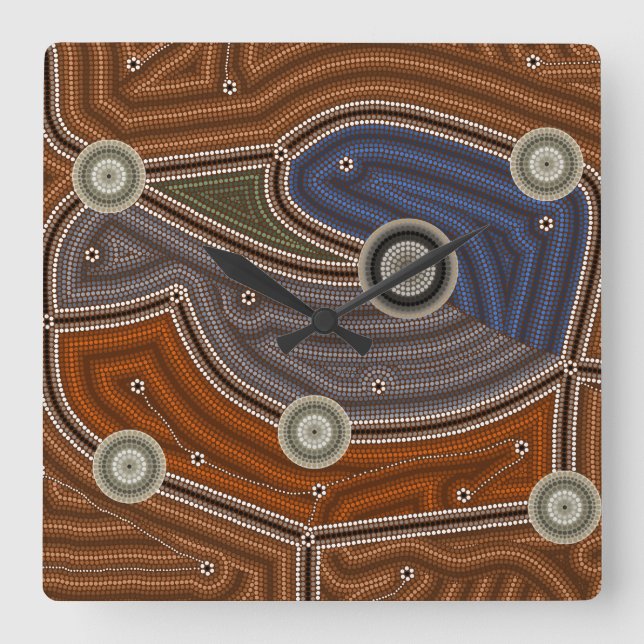 Lachender Hans oder Kookaburra Igloo Kühlbox Fyrkantig Klocka (Framsida)