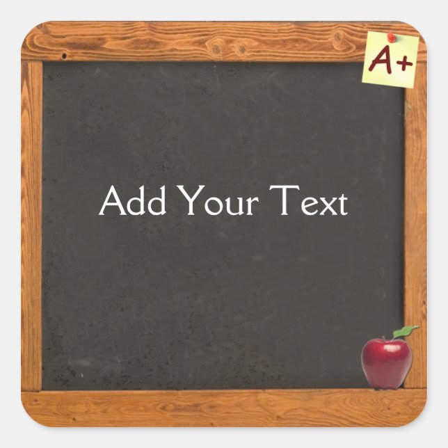 Lacher Chalkboard Fyrkantigt Klistermärke (Framsida)