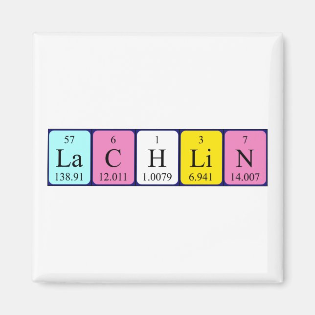 Lachlin Periodisk magnet bord namn (Framsidan)