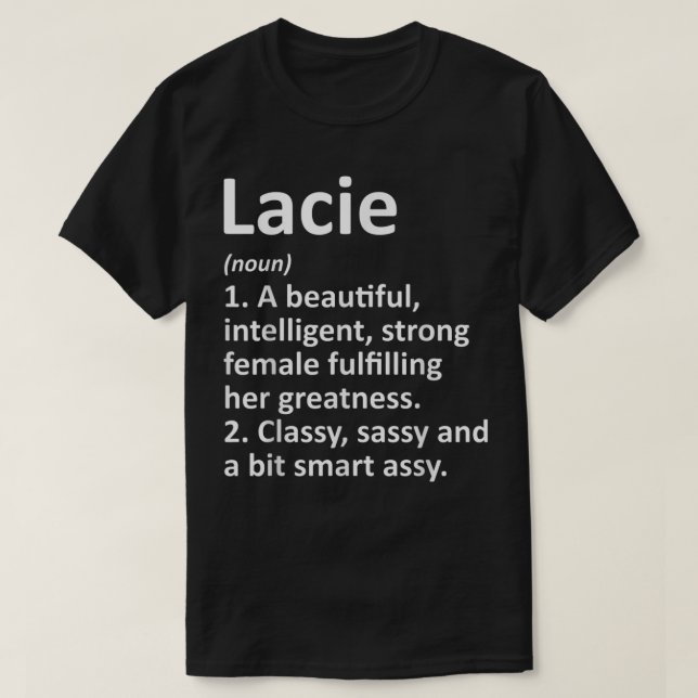 LACIE Definition Personalized Name Funny Christmas T Shirt (Design framsida)